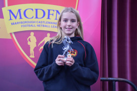 Maldon’s Elsa Curran took the 11 and under netball best and fairest. Photo: 080923 22