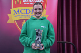 Royal Park’s Paige Walkley won the 17 and under netball best and fairest. Photo: 080923 20