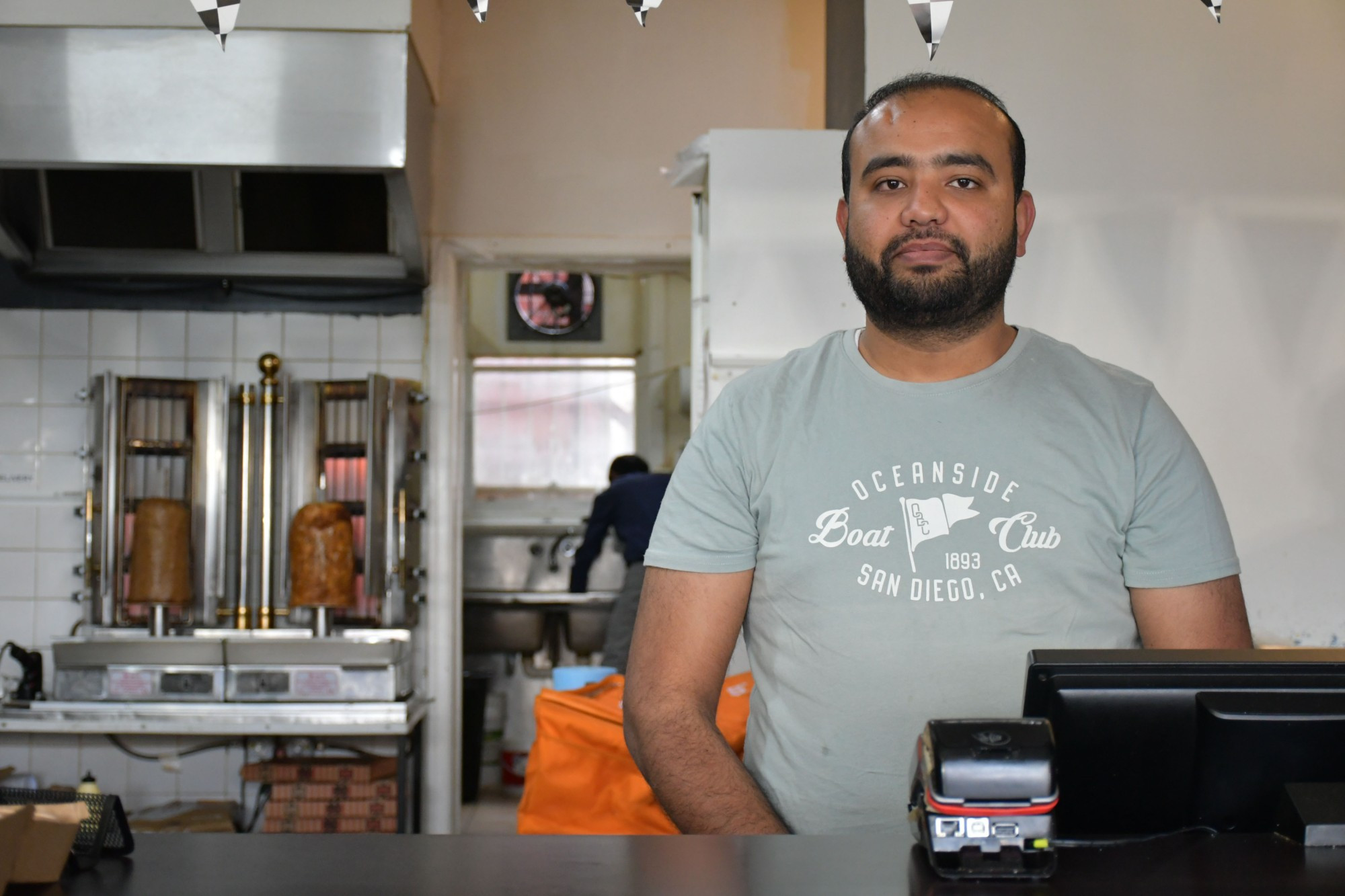 Maryborough’s Ol Pinkys Pizza owner Muhammad Usman Waqas has expressed his disappointment after the shop was recently vandalised. Photo: 120923 19