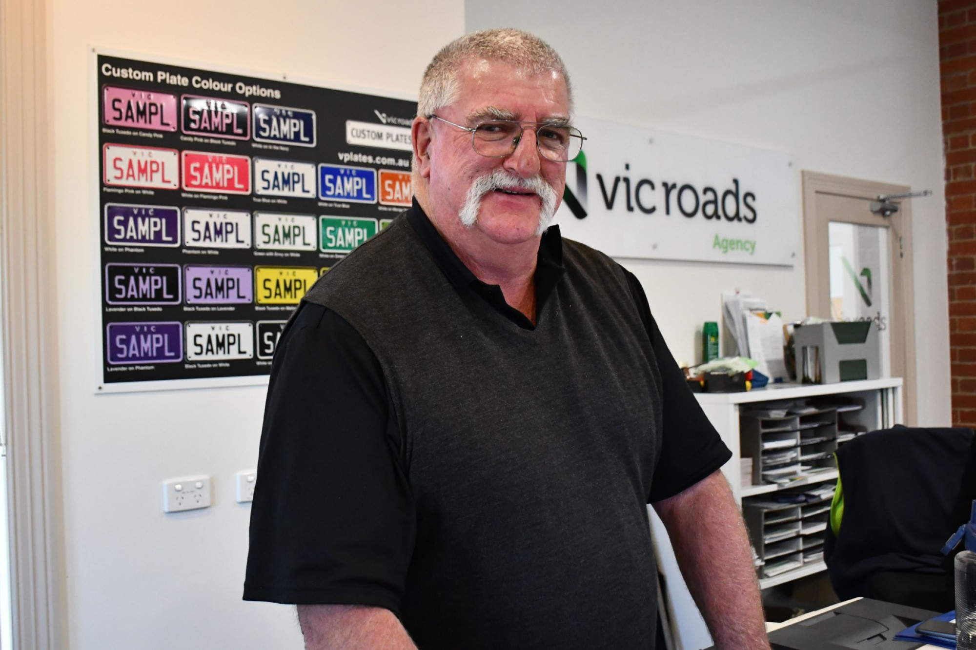 Mark Robertson has racked up 30 years with Maryborough’s VicRoads agency, after starting with the service back in June 1993. Photo: 120923 18