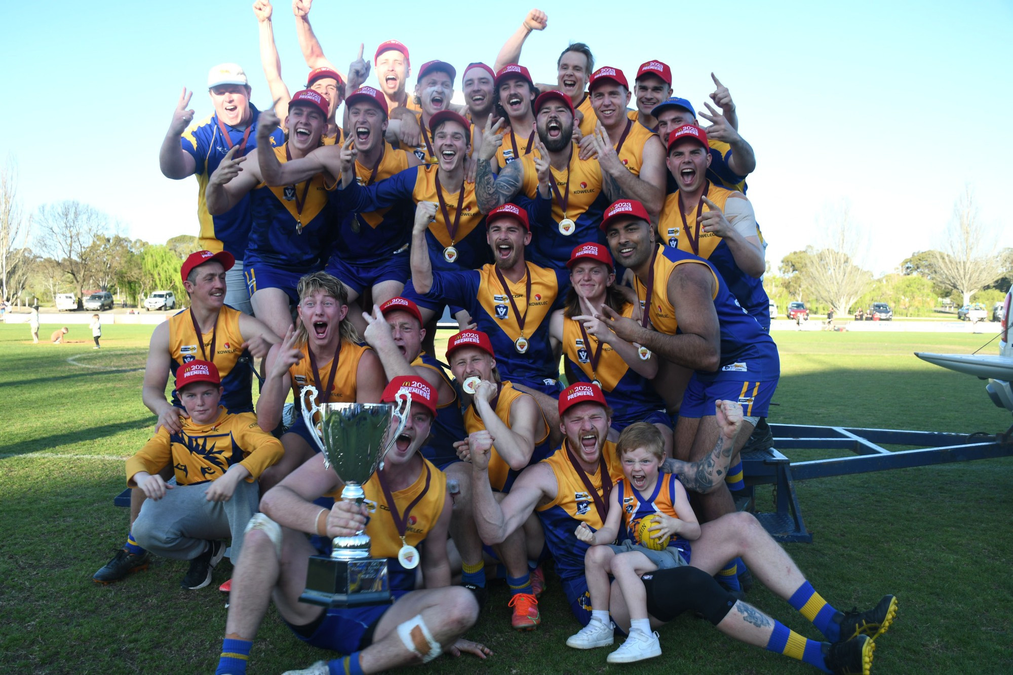 The roar of the Lions’ den echoed around Princes Park on Saturday as Harcourt’s senior footballers claimed their second consecutive premiership, defeating Carisbrook 73-62 in what was a thrilling repeat of the 2022 grand final.