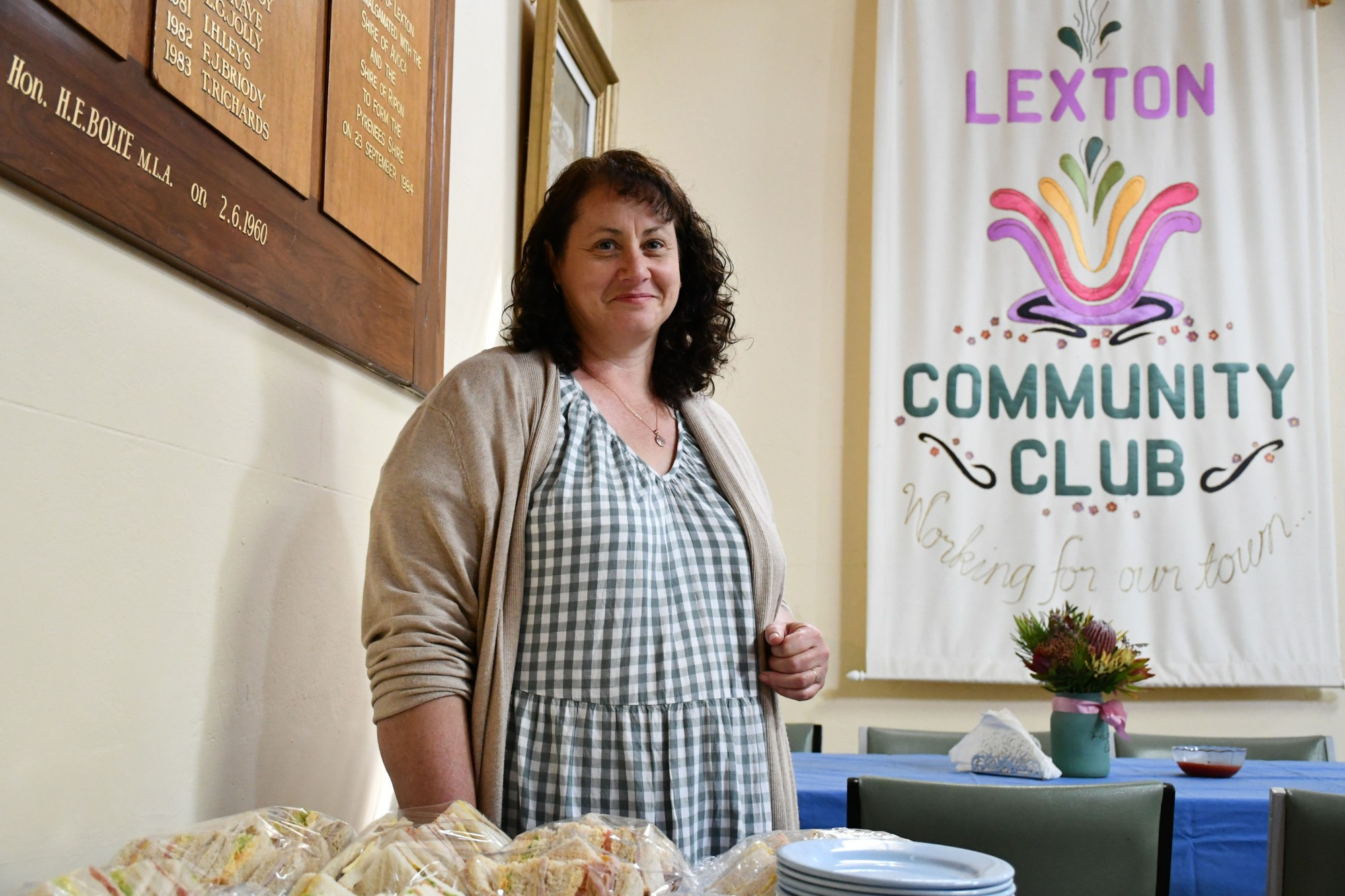 The Lexton Community Club’s president Helen Jolley was thrilled with the support the group’s received for their first fundraiser since the pandemic. Photo: 220923 22