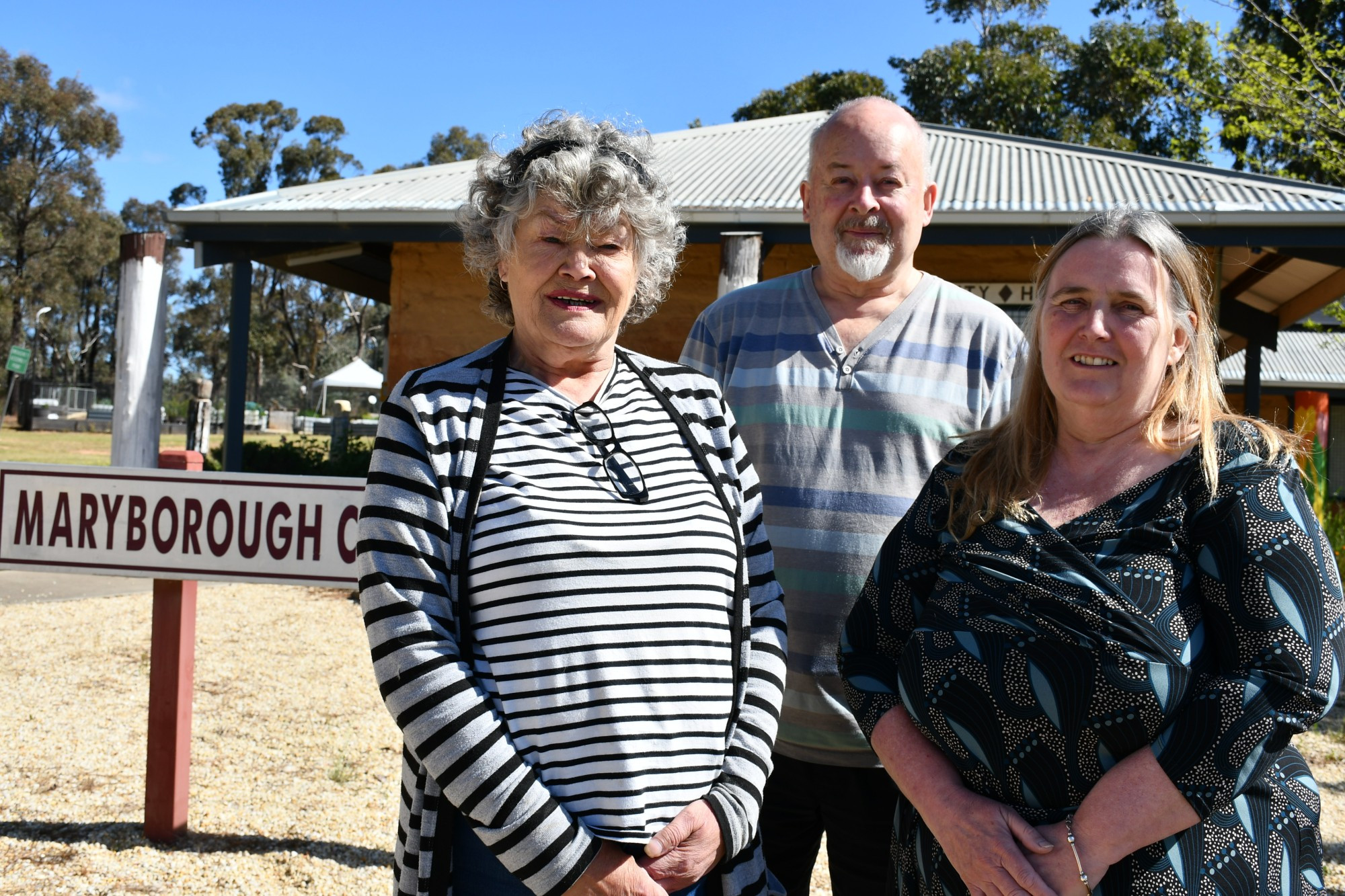 Maryborough Community House’s Tracey Smith, John Lelean and Jeannie Clark are excited to walk the extra mile in support of mental health as part of their upcoming event. Photo: 290923 17