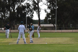 Axel Purcell was rewarded for his good bowling with a wicket in Maryborough’s under 15 game against Gisborne White. Photo: 050124 25