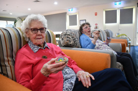 Havilah’s Betty Bishop and Shirley Nicholson couldn’t be happier to be involved with the VicRocks initiative. Photo: 120124 18