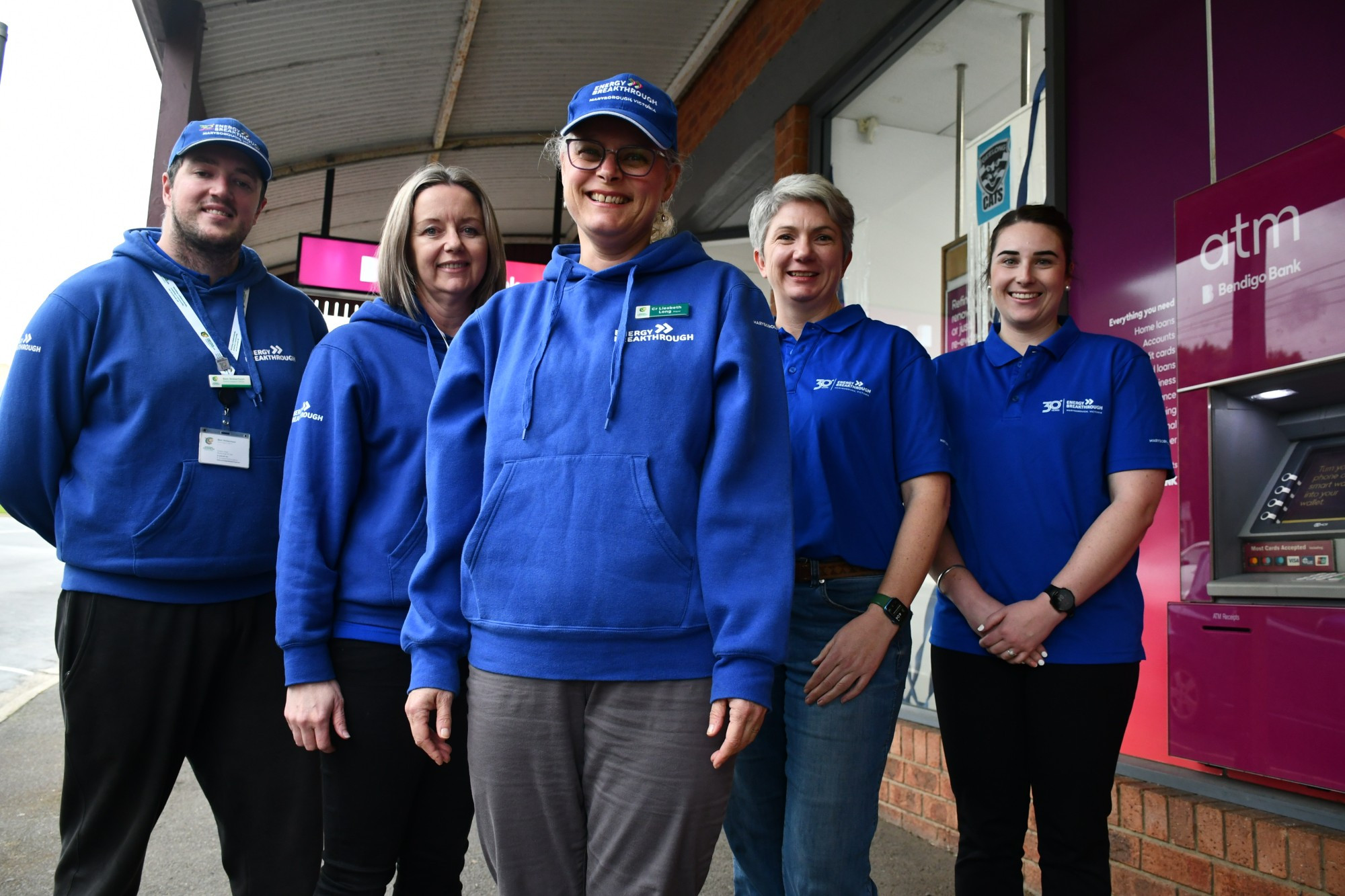 Council’s Ben Robertson, Alisha Chadwick and mayor Liesbeth Long alongside the Community Bank’s Julie Driscoll and Aley Earl are excited for the continued partnership.