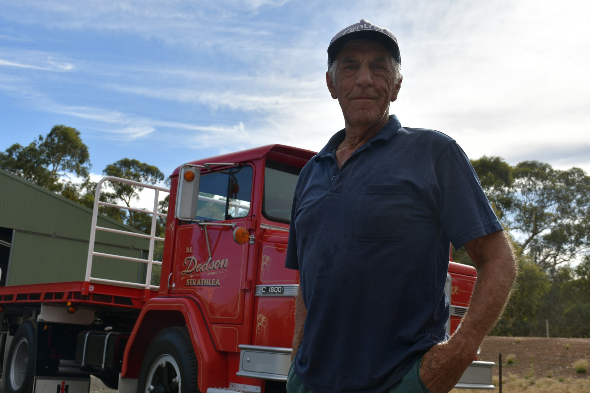 HCVCA Ballarat branch member Barry Dodson with his restored 1971 International C1800, which will be on display at the Clunes Historic Vehicle Show this Sunday.