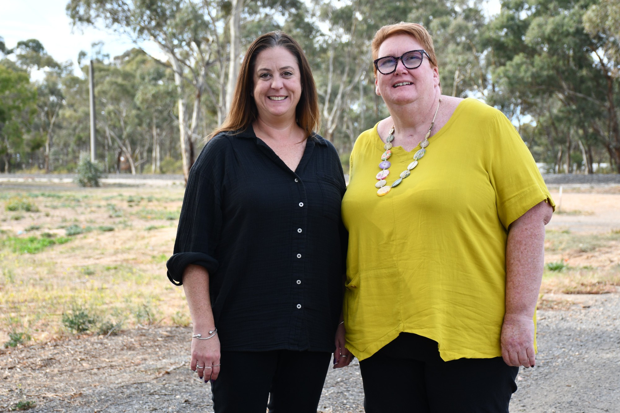 Havilah’s Stacey Dawson and Tracey Saunders at the site of the upcoming facility, which is an expansion to the Harkness Street accommodation.