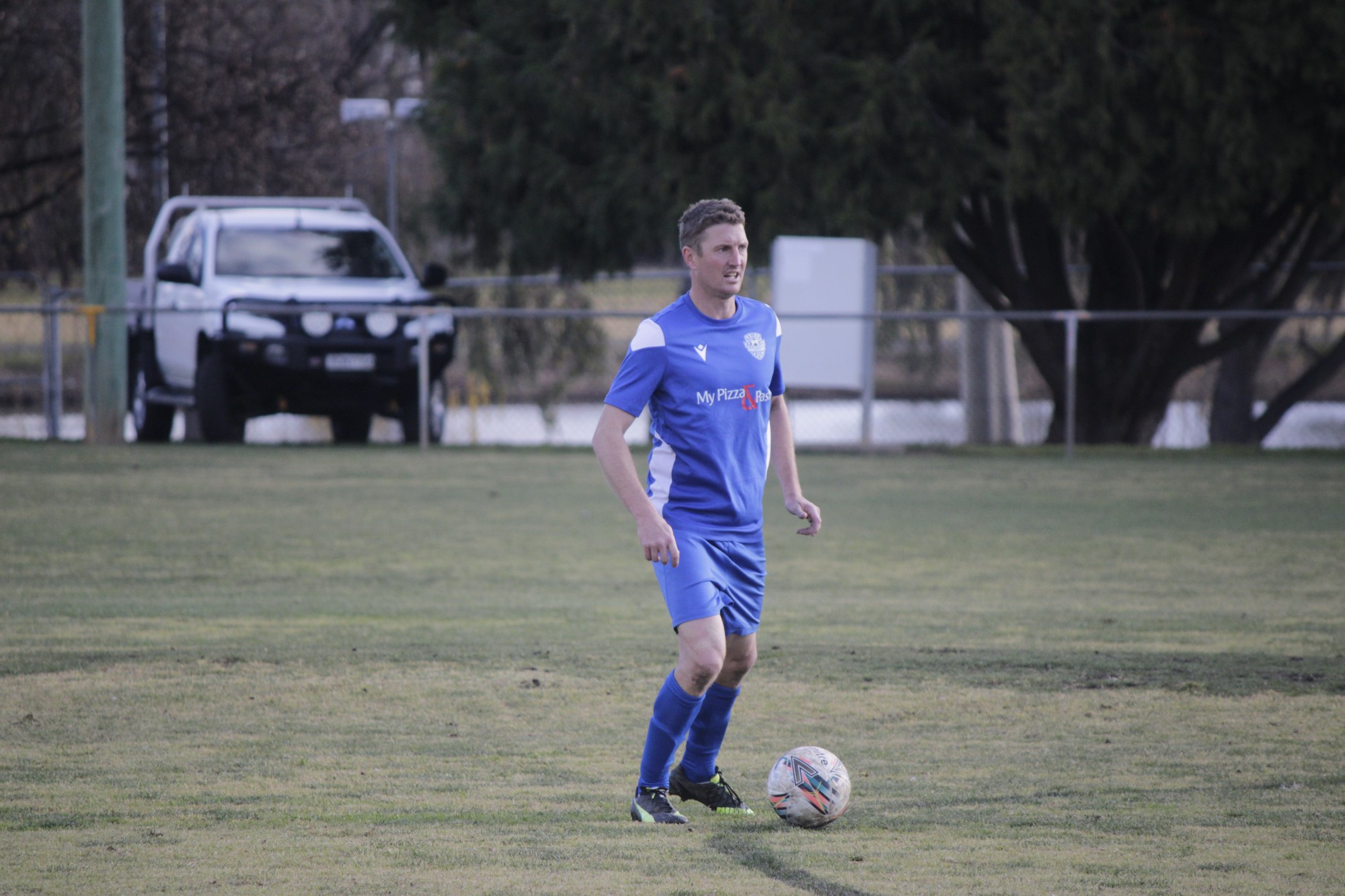 Luke Bucknall seeks options at midfield.