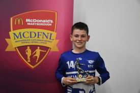 Newstead’s Will Garsed won the under 11.5 football best and fairest.