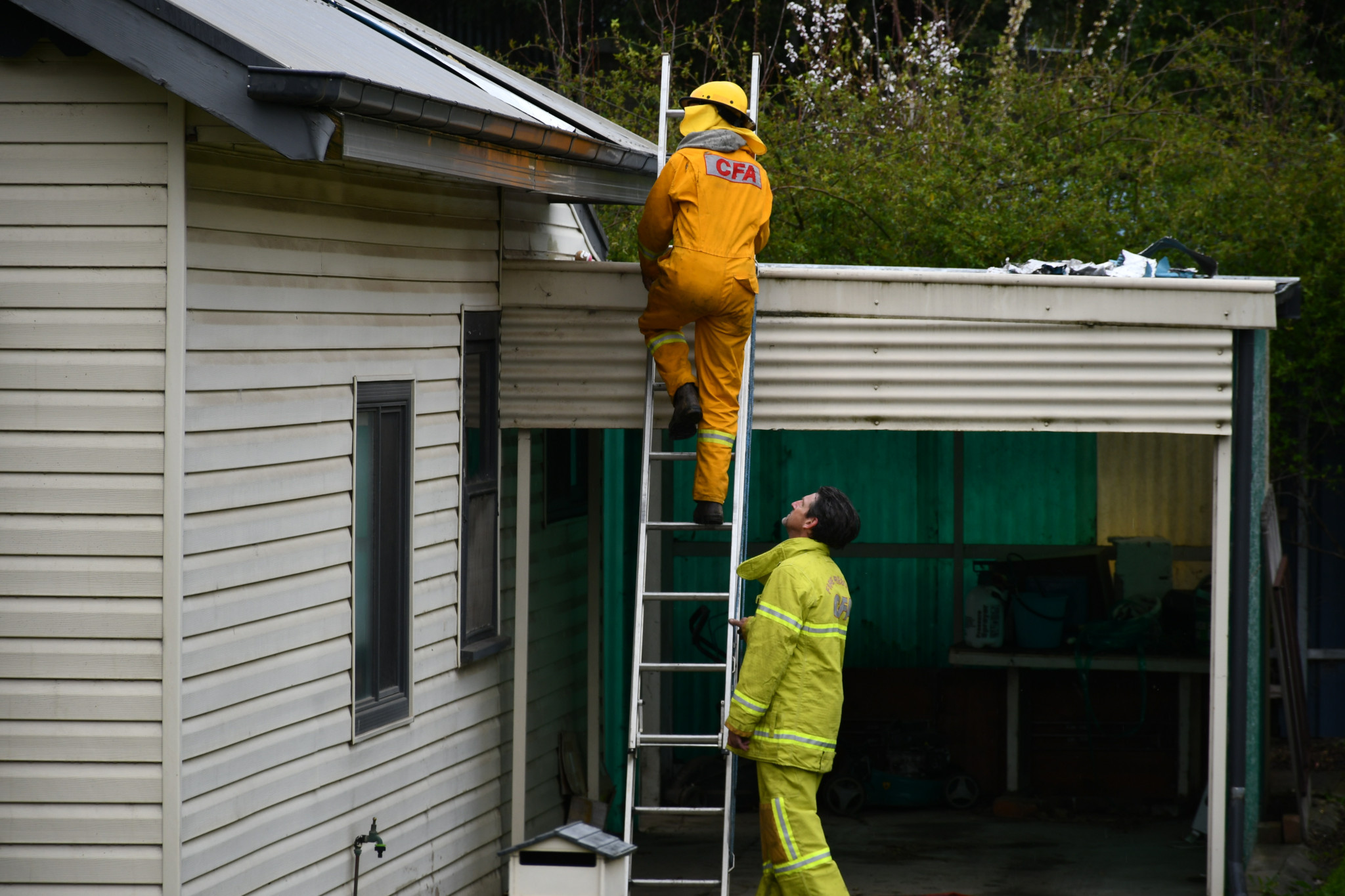 Local police and CFA attended a house fire at Bridport Street on Thursday.