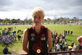 Carisbrook’s Archie Smith was best on ground in the under 11.5 football grand final.