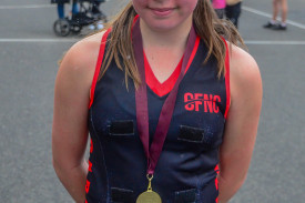 Damika Carroll was best on court for Carisbrook in the 13 and under grand final.