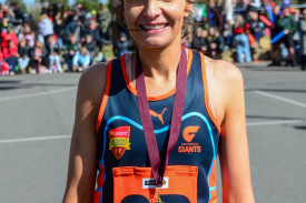 Stacey Shepherd had an outstanding game in the defensive third for the Giants, taking home the best on court medal.