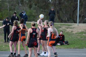 Ella Bartlett prepares to shoot for Carisbrook.