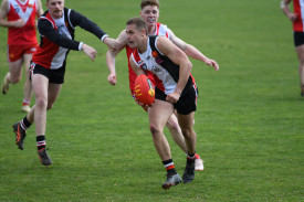 Co-captain Harrison Knight gave his all for Trentham, despite their defeat.