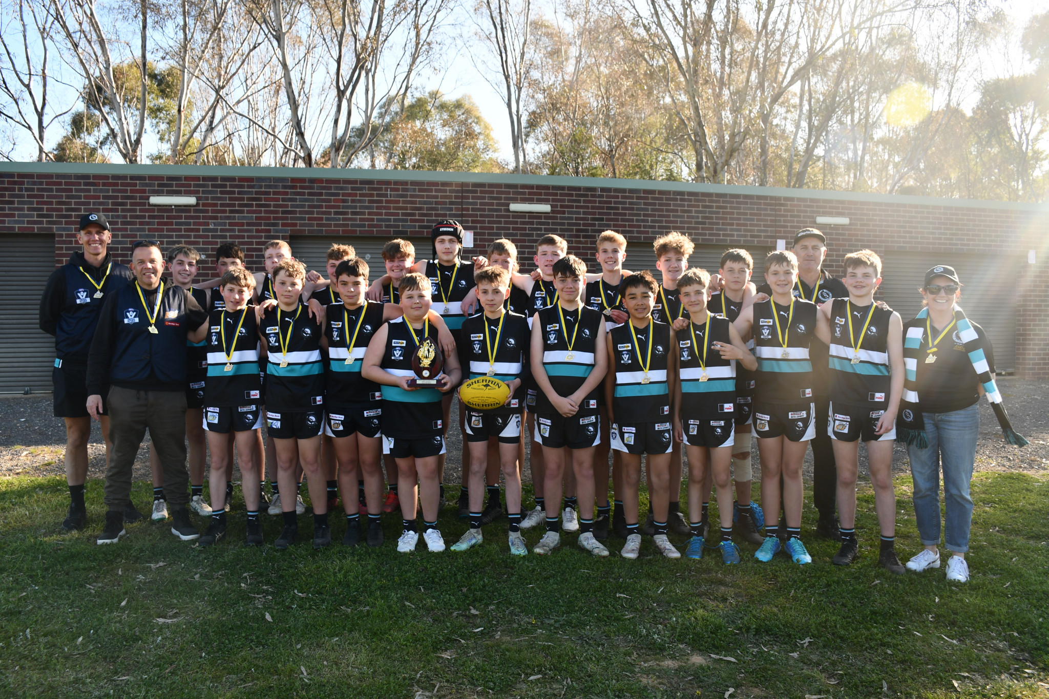 The victorious under 14s team that helped Maryborough claim back-to-back premierships.