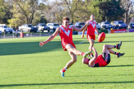 Will Cameron seals his senior football best on ground performance with a goal in the last quarter for Natte Bealiba.