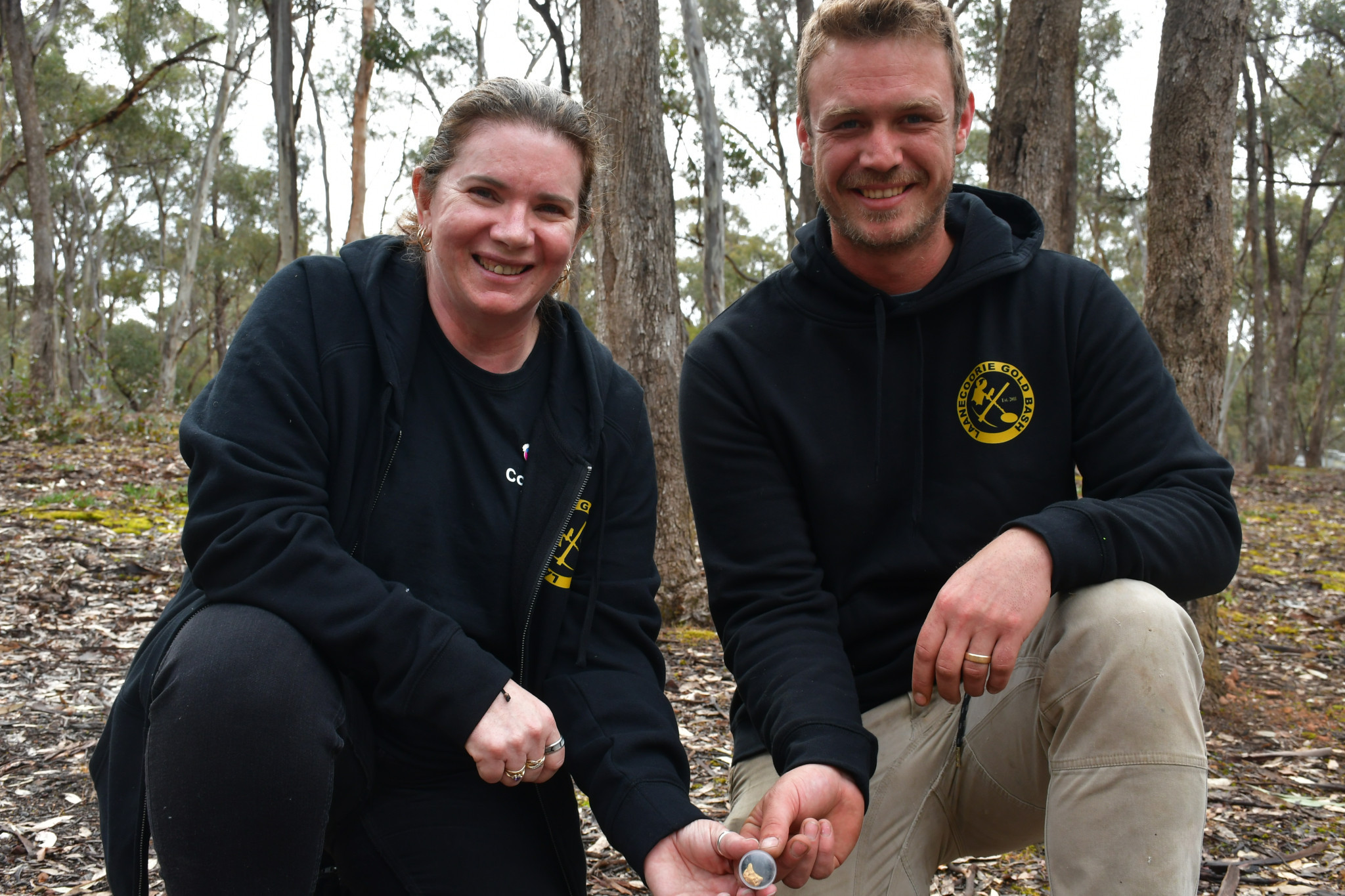 Laanecoorie Gold Bash coordinators Mandy Downing and Danny Jorna are hoping prospectors will have a golden time this weekend.