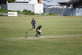 Anthony Ellis looks to get runs on the board for Clunes.