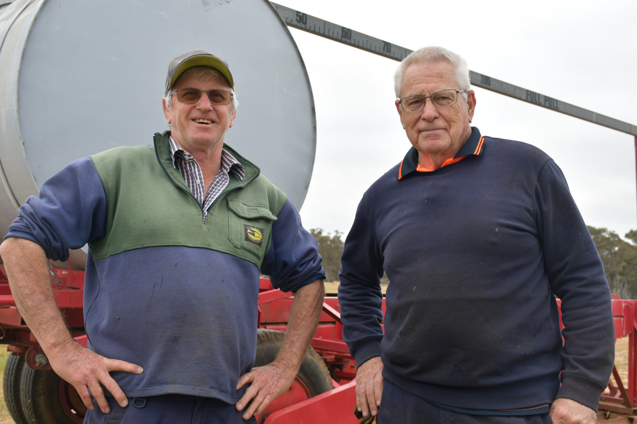 Central Goldfields Historical Machinery Society’s John Hanley and Denis Boothey are looking forward to the popular tractor pull at the Goldfields Rally.