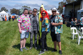 A group from the Bacchus Marsh Cricket Club enjoyed the day’s festivities.