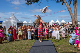 There were plenty of thrills as part of the day’s Fashions on the Field.