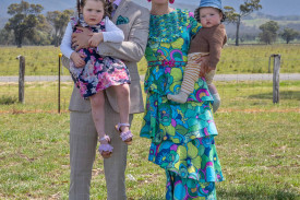 Bendigo’s Will and Ash Mason enjoyed the day with their children Charlotte and George.