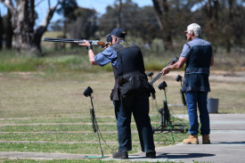 Melbourne’s Malcolm Carr lines up for another target.