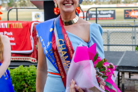 Virginia Brosnan of Melton takes out Champion of the Fashions on the Field.