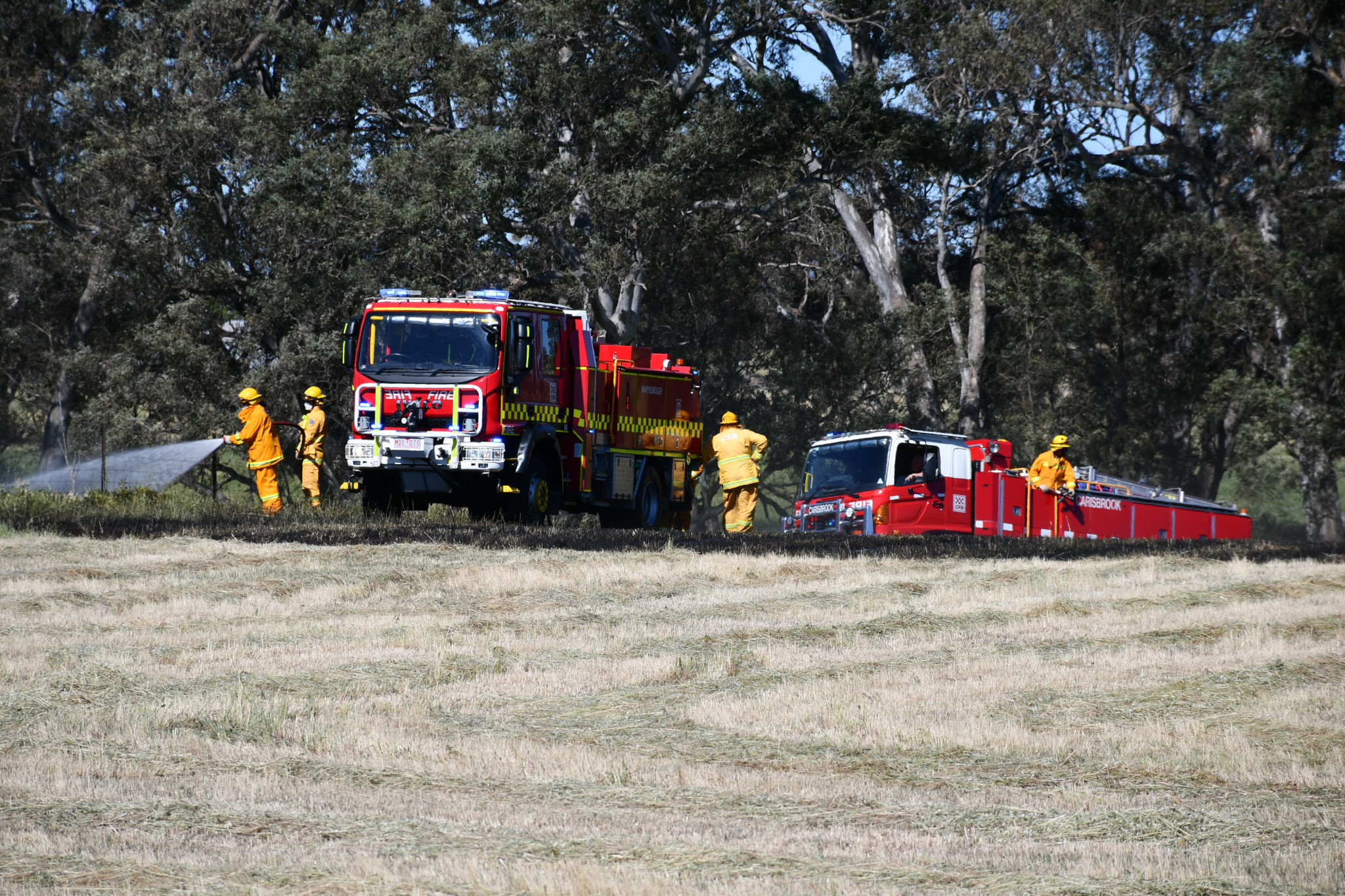 Maryborough and Carisbrook Fire Brigades managed to control the blaze quickly last Thursday.