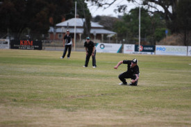 Dylan Davies takes a spectacular one-handed grab for Clunes.