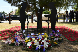 Various community groups and organisations laid wreaths to pay their respects for the people who have served.
