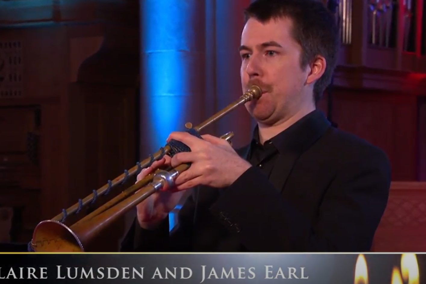 James Earl performing on BBC TV’s Reflections from the Quay. Photo: Supplied.