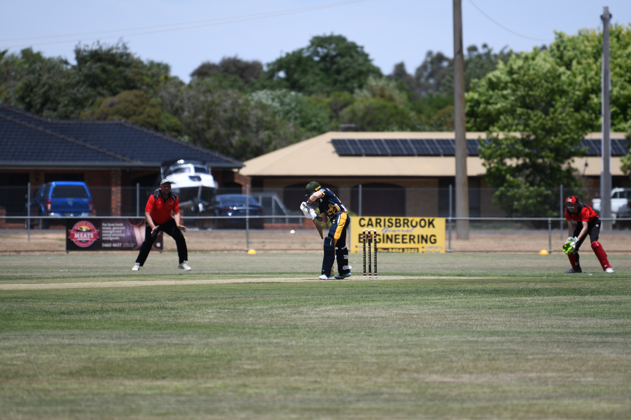 Kamaljot Romana defends his wicket for Laane.