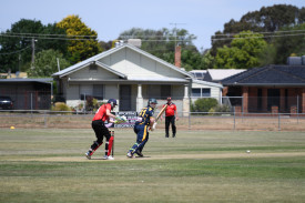 Matt Smith plays a delicate shot down the leg side for Laane.