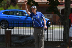 Pyrenees Petanque Club secretary Ken Field was among the action.