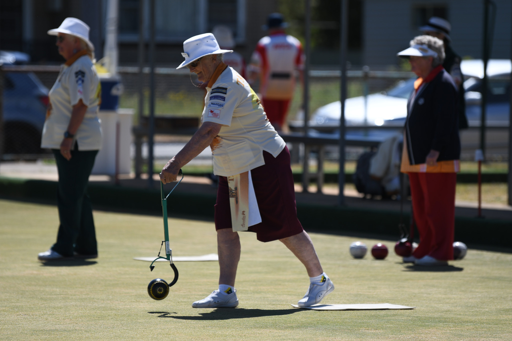 Jacqui Marr plays her shot for Talbot.