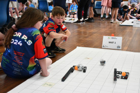 Timor Primary School students participating in the newly added Sphero Global Challenge.