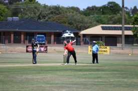 James Adam on the hunt for wickets for Carisbrook.