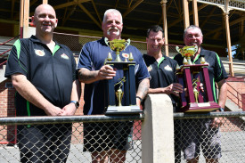 Highland Gathering organisers Malcolm Blandthorn, Andrew Rae, Nick Weaver and Garry Coburn are expecting tomorrow’s event to be another trophy celebration.
