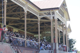 The stands offered a background atmosphere of applause for the day’s sports.