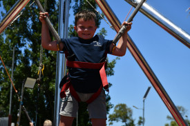 Max enjoyed a different kind of suspenseful action.