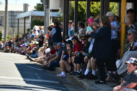Crowds gathered all along High Street to see the opening parade.