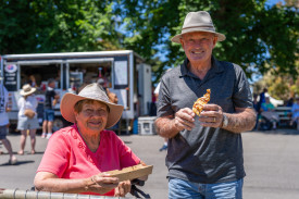 Carol and Noel Holt made the journey from Lake Boga to enjoy the day.