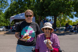 Maddison Rayner and Sue Jones from Kyneton made the most of the Gathering.