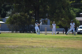 Cody Jamieson looking to score runs.