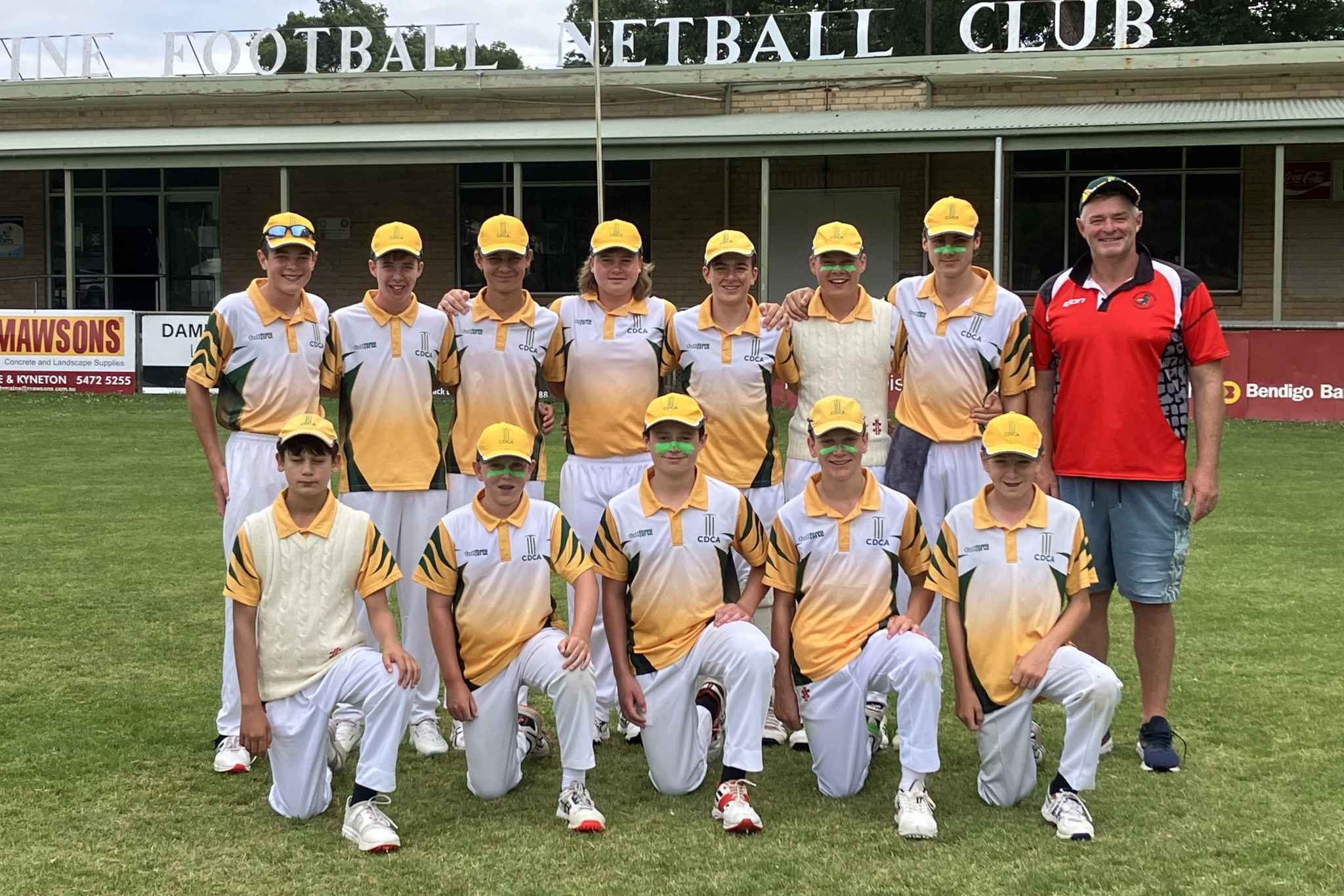 Local cricketing youth Brett Coon, Axel Purcell and Joshua Nalder were crucial in helping Castlemaine claim victory in the Under 15 Junior Cricket Week cup. Photo: supplied.