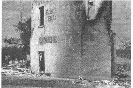 The word “undertaker” can still be seen on the side of this historical old home in Talbot.