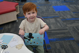 Connor, three, made a collage of all of the Mini Beasts